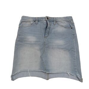Universal Threads Skirt Jean High Waist Denim Frayed light blue Women's 8/29